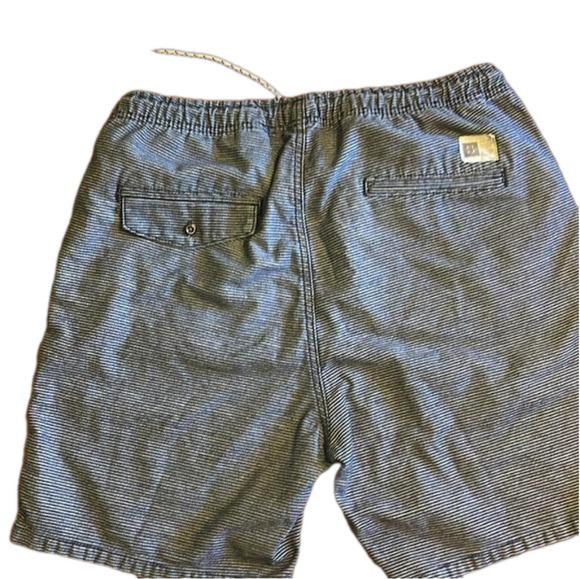 LIRA XL medium weight cotton/poly blend medium indigo with white pinstripe - Picture 2 of 8